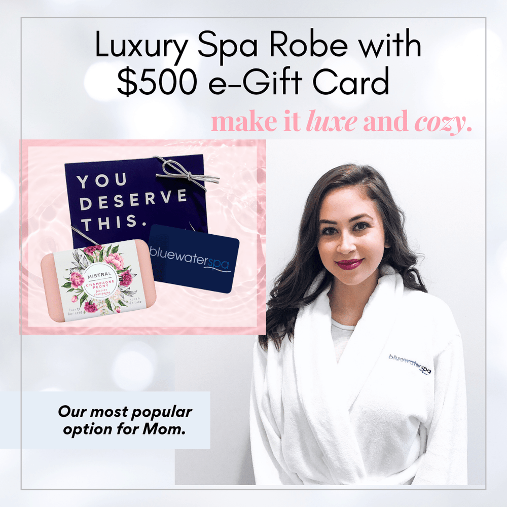 Gift Cards-$500 E-Gift Card with Luxury Spa Robe and Mistral Soap-Blue Water Spa