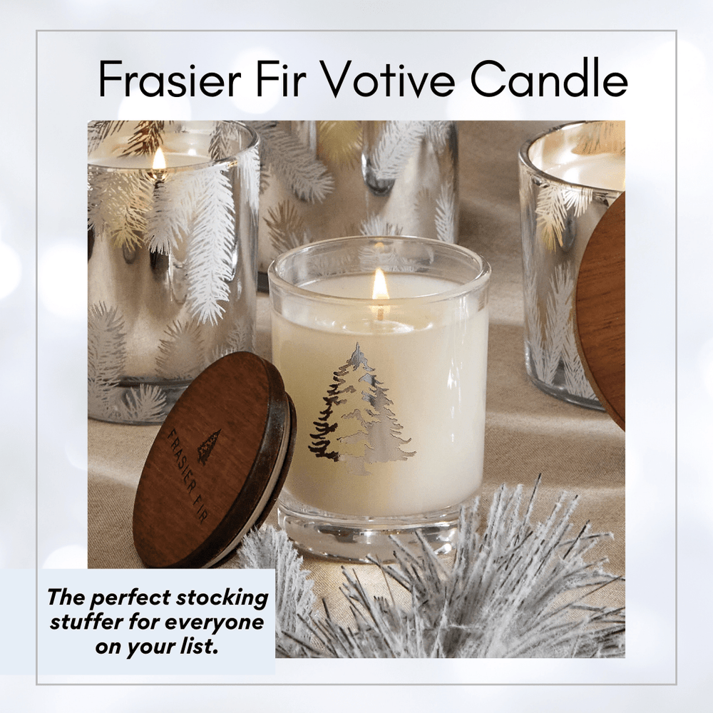 Candle-Frasier Fir Votive Candle-Blue Water Spa