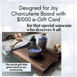 Gift Cards-$1000 E-Gift Card with Designed for Joy Charcuterie Board-Blue Water Spa