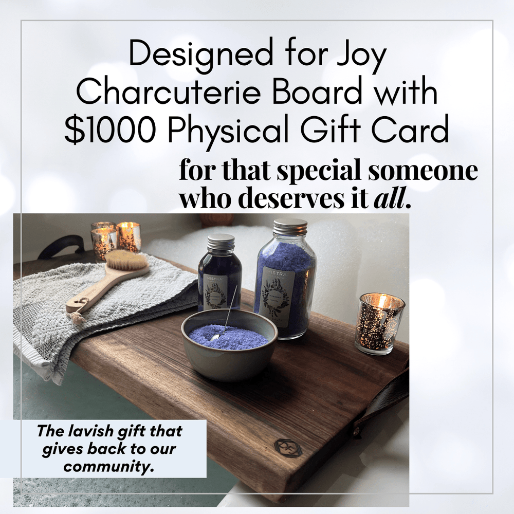 Gift Cards-$1000 Physical Gift Card with Charcuterie Board-Blue Water Spa