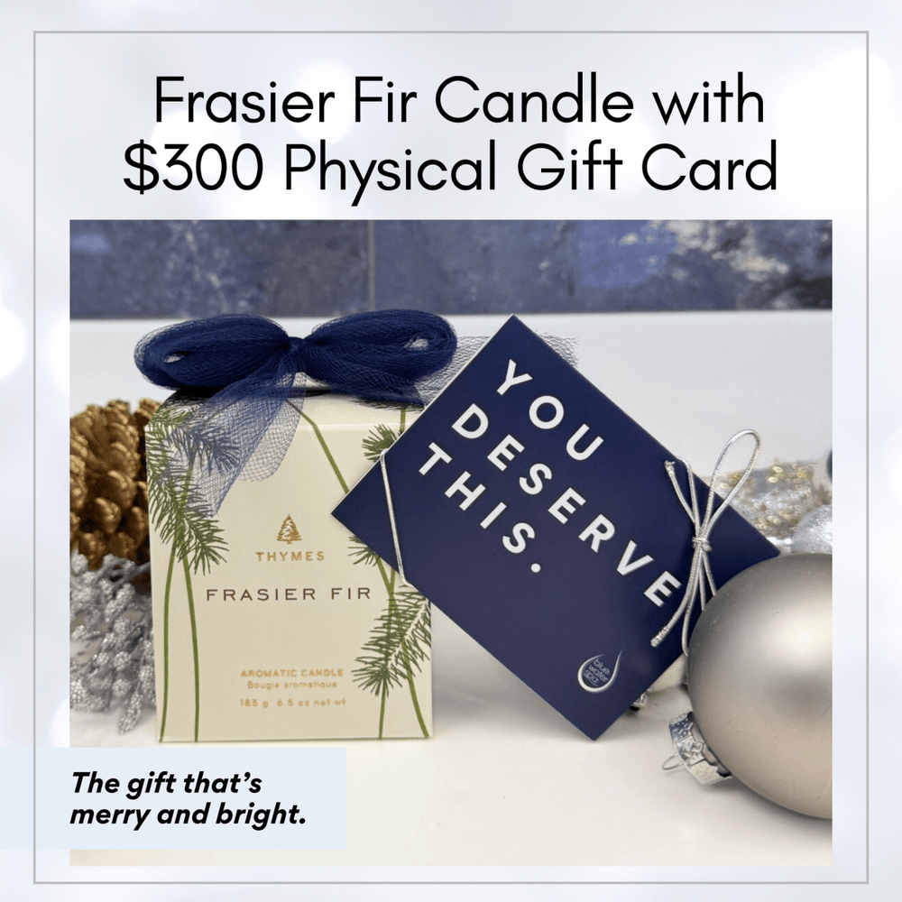 $300 Physical Gift Card with Frasier Fir Candle