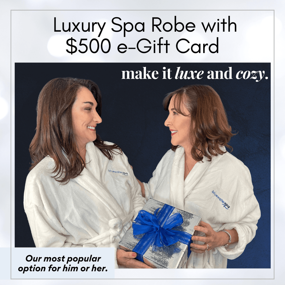Gift Cards-$500 E-Gift Card with Luxury Spa Robe-Blue Water Spa