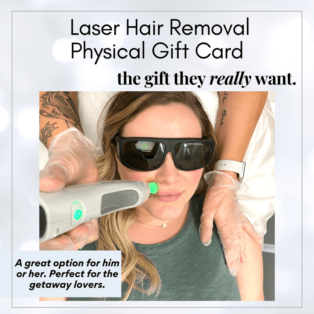 -Laser Hair Removal Physical Gift Card-Blue Water Spa