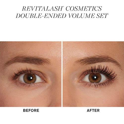 RevitaLash Cosmetics, Double-Ended Volume Set, 2-in-1 Lash Primer & Mascara  Duo